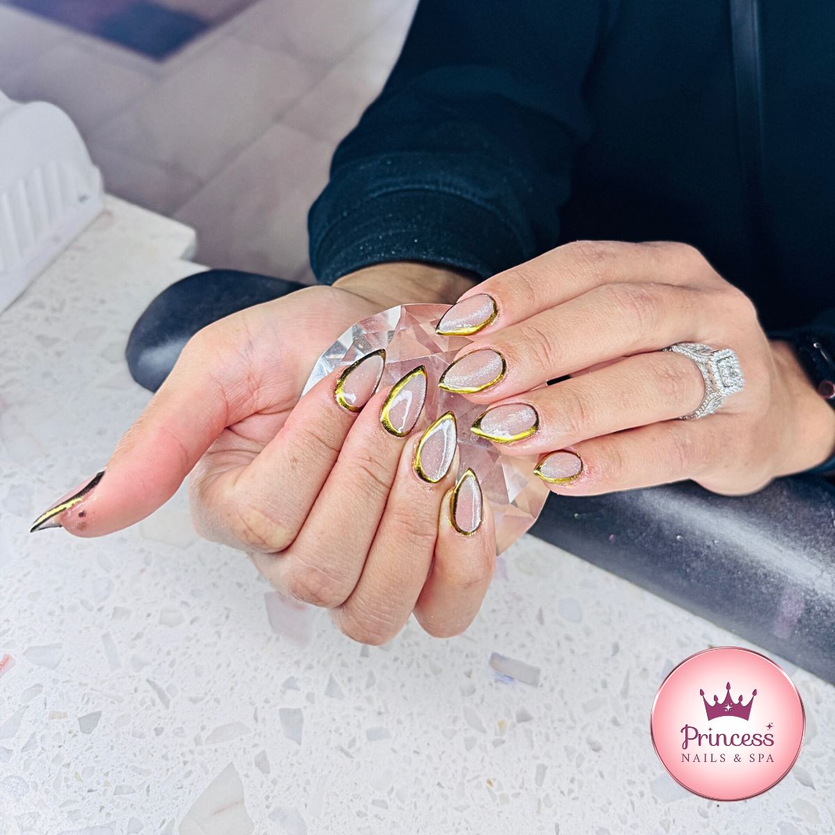 Princess Nails & Spa nail work in Houston, Texas